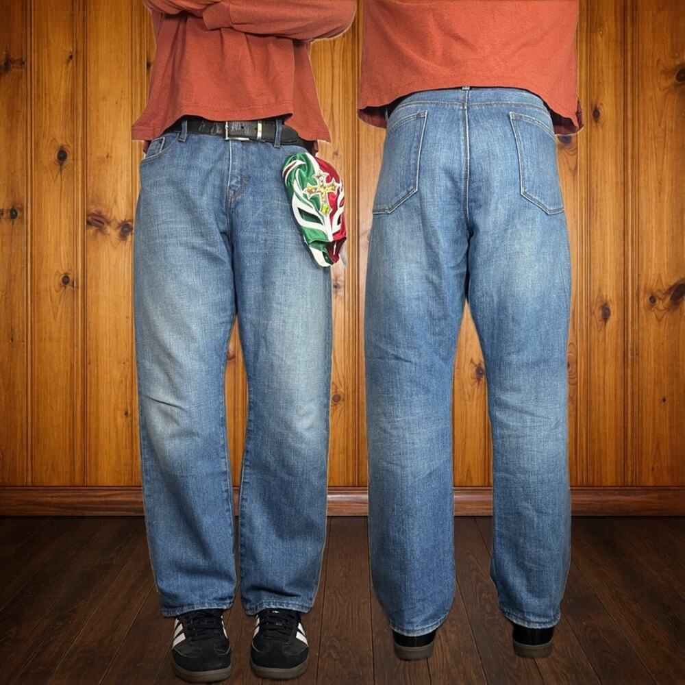 Gap 35x30 Premium Straight Jeans Blue Denim Classic Casual